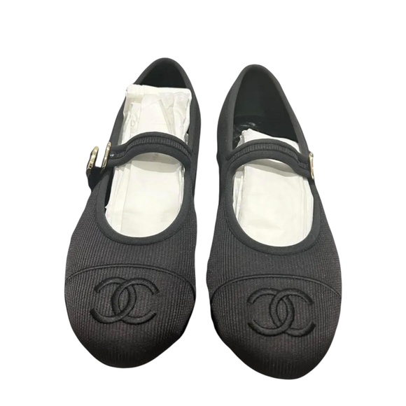 Chanel Black Mary Jane ballet flats - size EU 39.5 / 40 - Picture 3 of 6